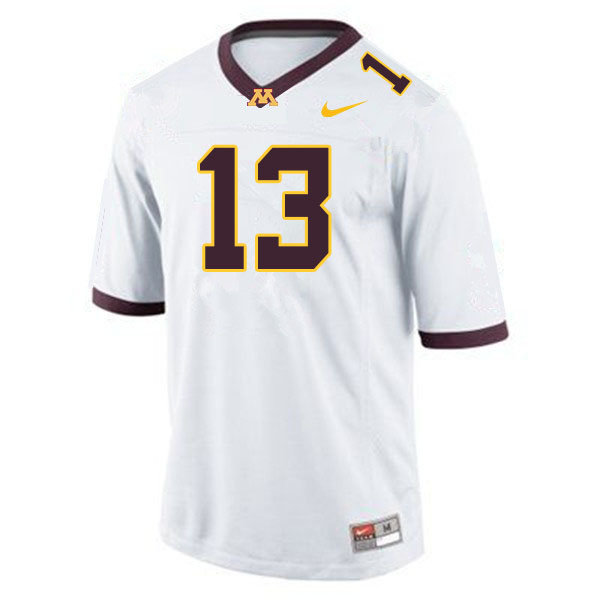 Men #13 James Gordon IV Minnesota Golden Gophers College Football Jerseys Sale-White - Click Image to Close